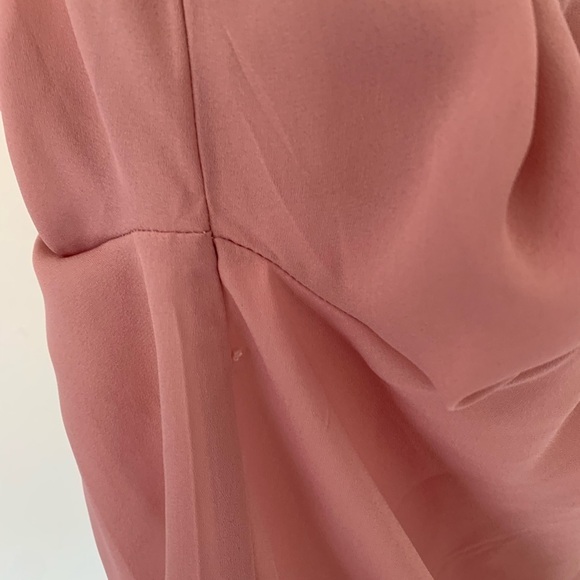 Sans Souci Pink Ruffle Front Tie Blouse Size S - Picture 6 of 10